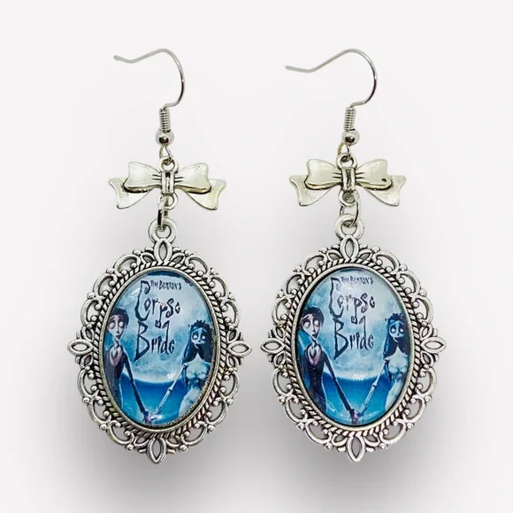 Corpse Bride Tim Burton’s Inspired Character Pendant Earrings - Picture 8 of 8